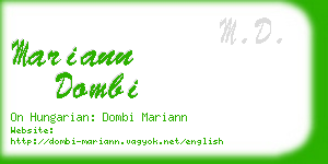 mariann dombi business card